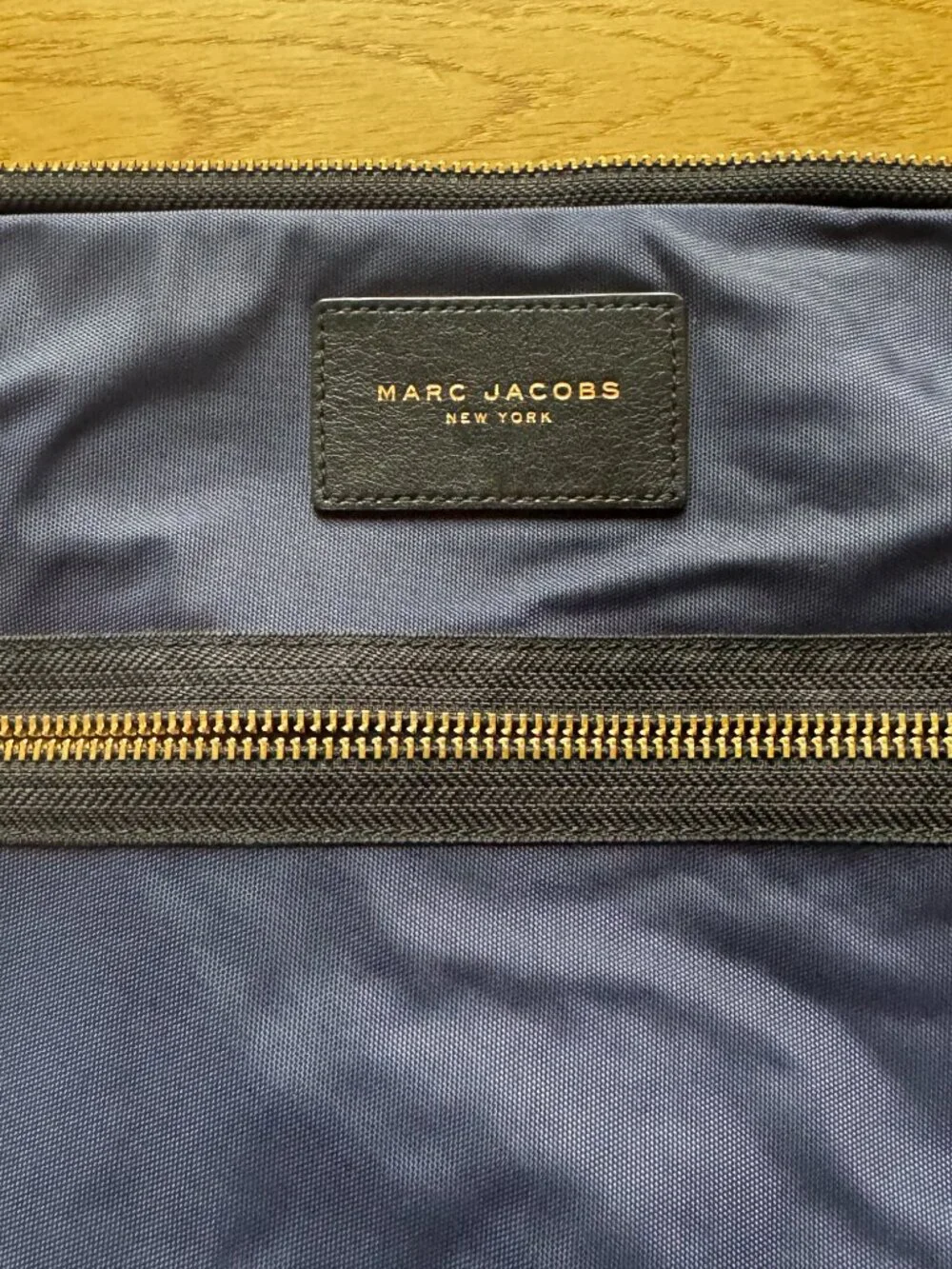 Marc Jacobs Nylon Laptop Sleeve Bag Pouch Blue Black